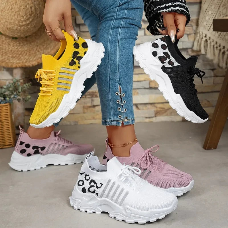 Knitted Thick Sole Women Sneakers