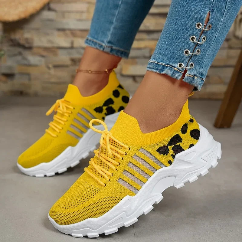 Knitted Thick Sole Women Sneakers